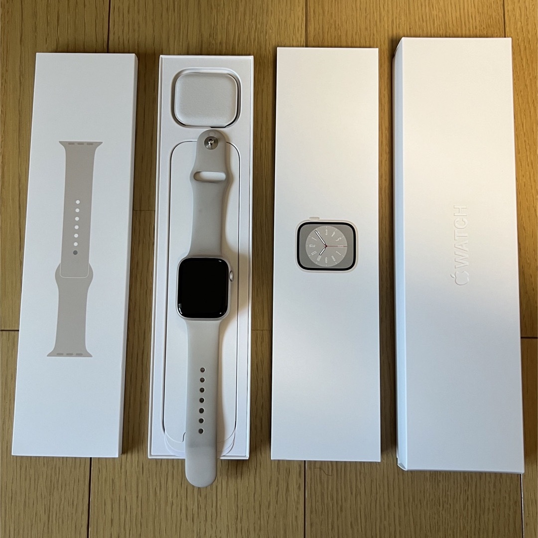 アップル Apple Watch8 45mm スターライトアルミ スターライトス - その他