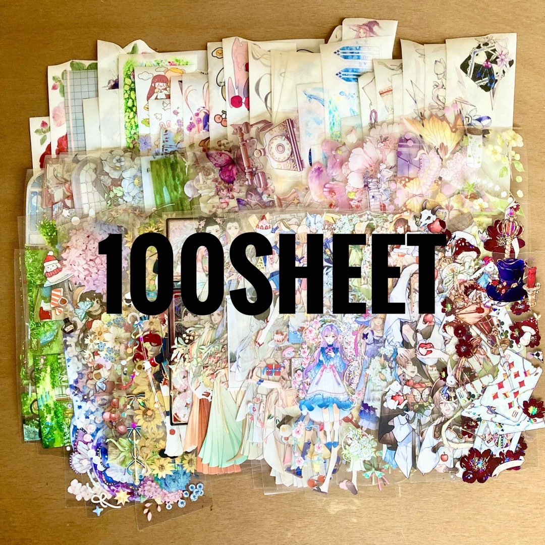 N.海外マステ 切り売り まとめ売り 大量 100枚の通販 by chocoのお店