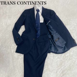 トランスコンチネンツ(TRANS CONTINENTS)の【美品】トランスコンチネンツ スーツ セットアップ ネイビー ストライプ(セットアップ)