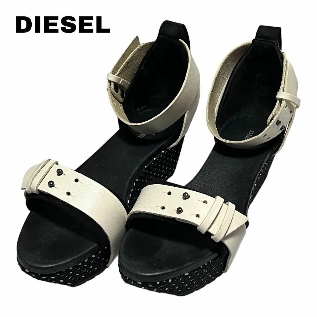 DIESEL - DIESEL サンダル 本革 アンクルストラップ 厚底 MAHOGANYの