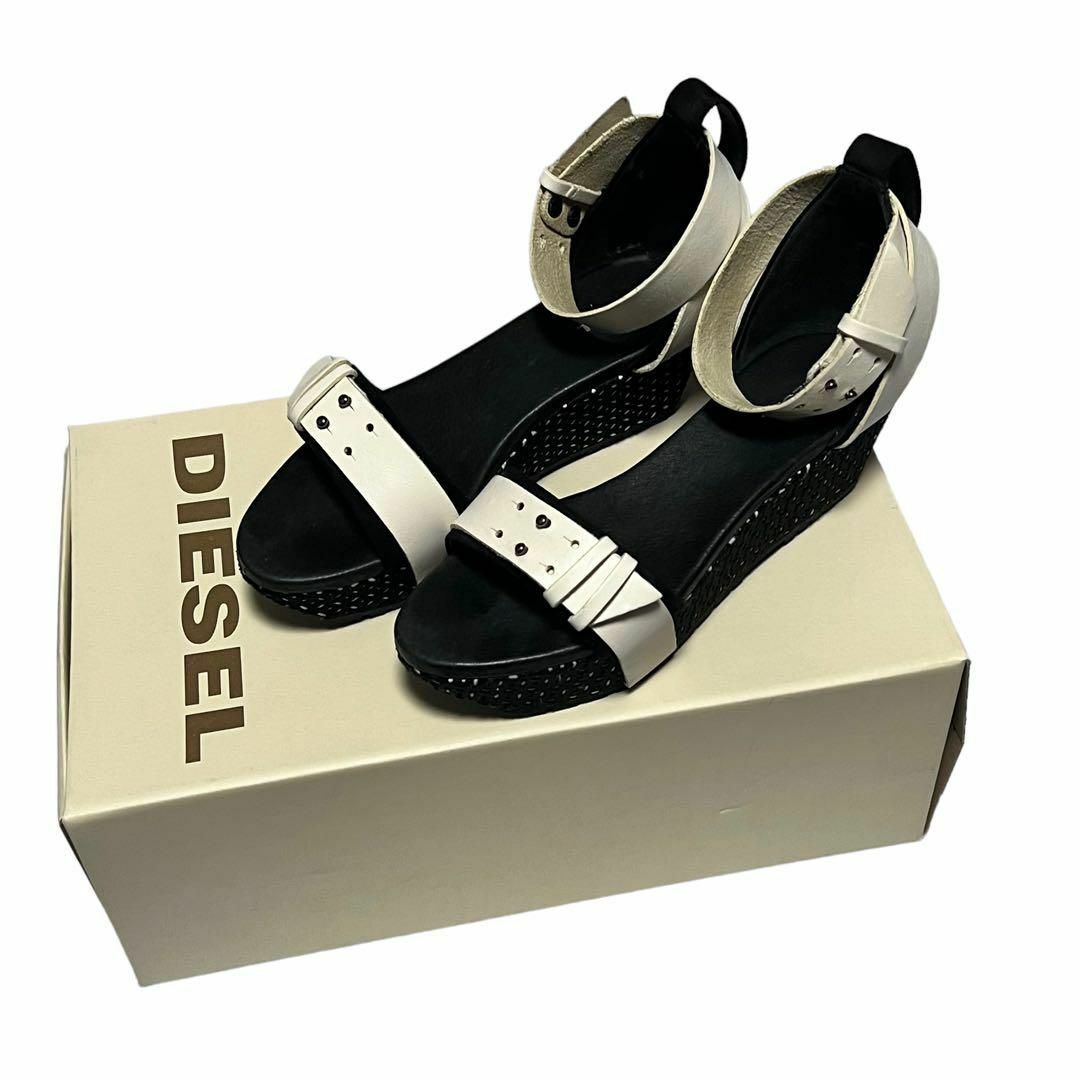 DIESEL - DIESEL サンダル 本革 アンクルストラップ 厚底 MAHOGANYの