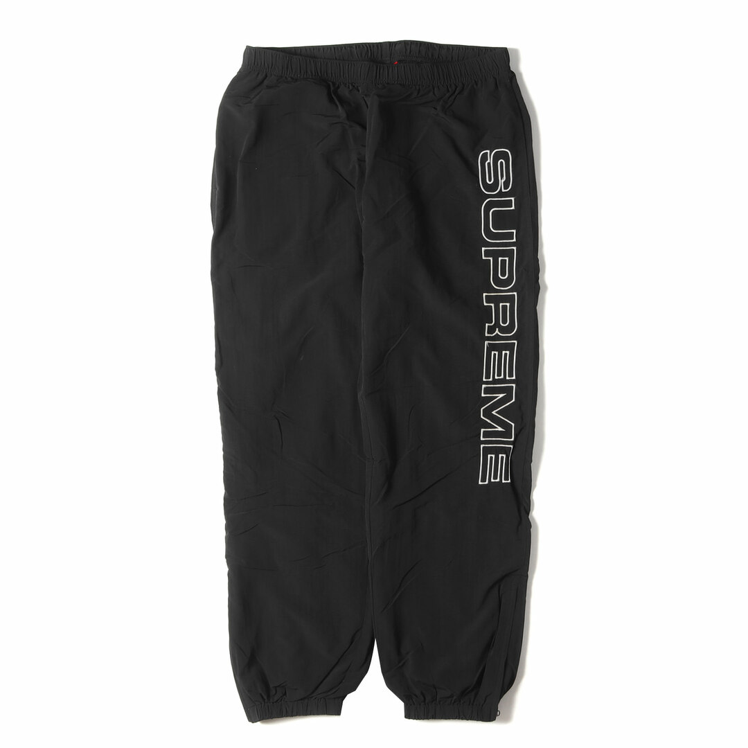 Supreme シュプリーム パンツ サイズ:M ブランドロゴ 刺繍 スプリット トラックパンツ Split Track Pant 17SS ブラック 黒 ボトムス ズボン 【メンズ】