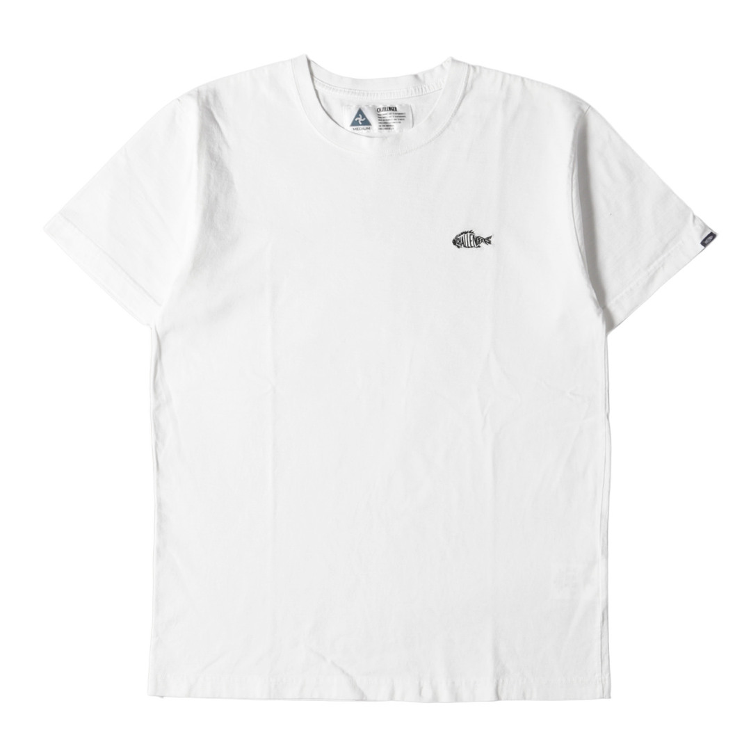 CHALLENGER チャレンジャー Tシャツ サイズ:M フィッシュロゴ クルーネック 半袖 Tシャツ EM FISH LOGO TEE 18AW ホワイト 白 トップス カットソー 【メンズ】トップス