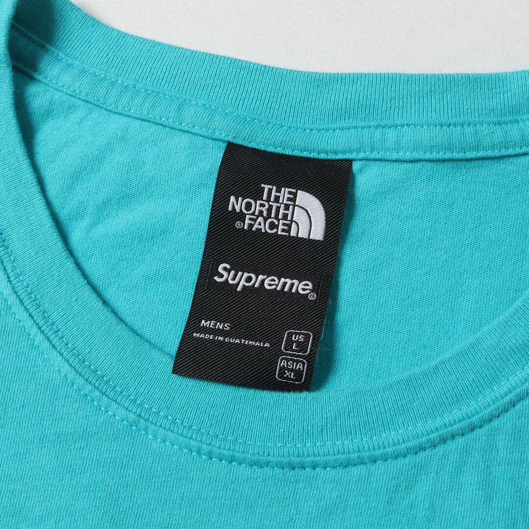 Supreme シュプリーム Tシャツ サイズ:XL 21AW THE NORTH FACE ノースフェイス マウンテン プリント クルーネック 半袖  Tシャツ Mountains Tee ティール トップス カットソー コラボ 【メンズ】【中古】