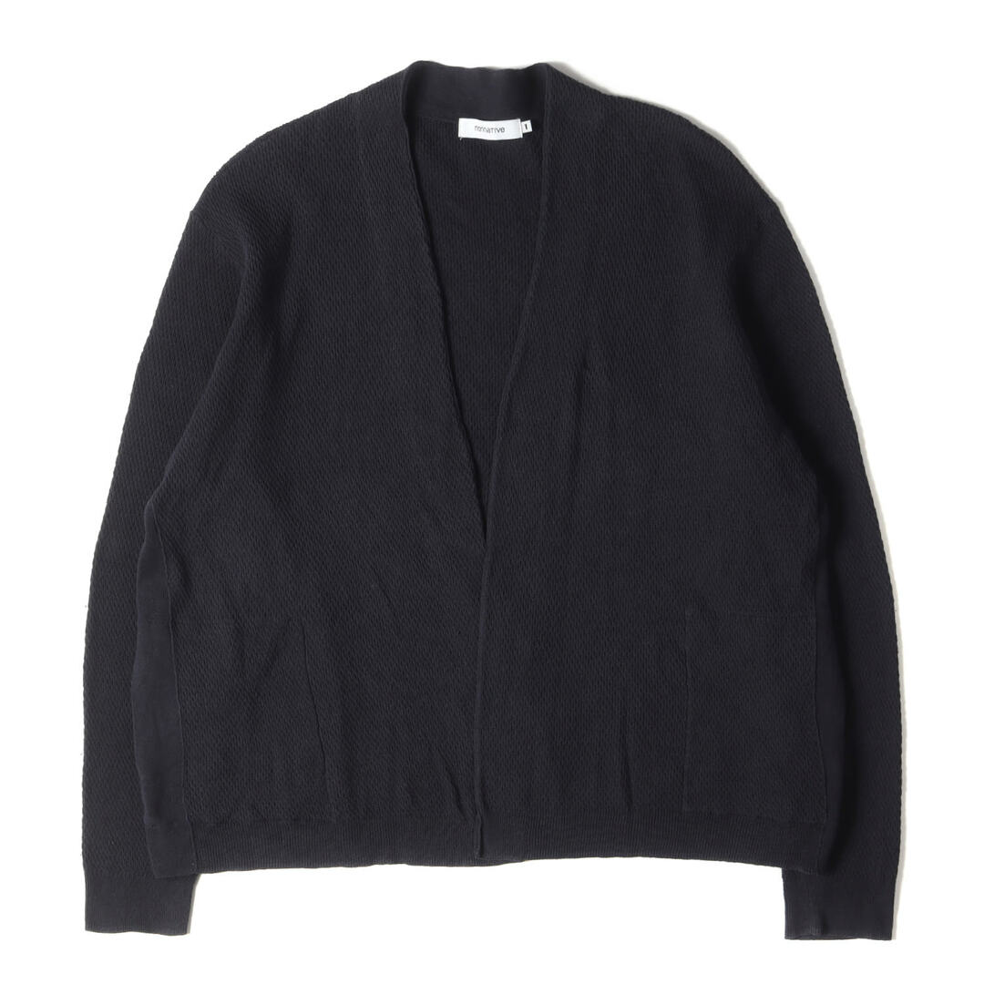 NONNATIVE ノンネイティブ カーディガン サイズ:1 21SA コットン サーマル カーディガン TROOPER CARDIGAN COTTON YARN VW チャコール トップス カジュアル 長袖 【メンズ】【美品】