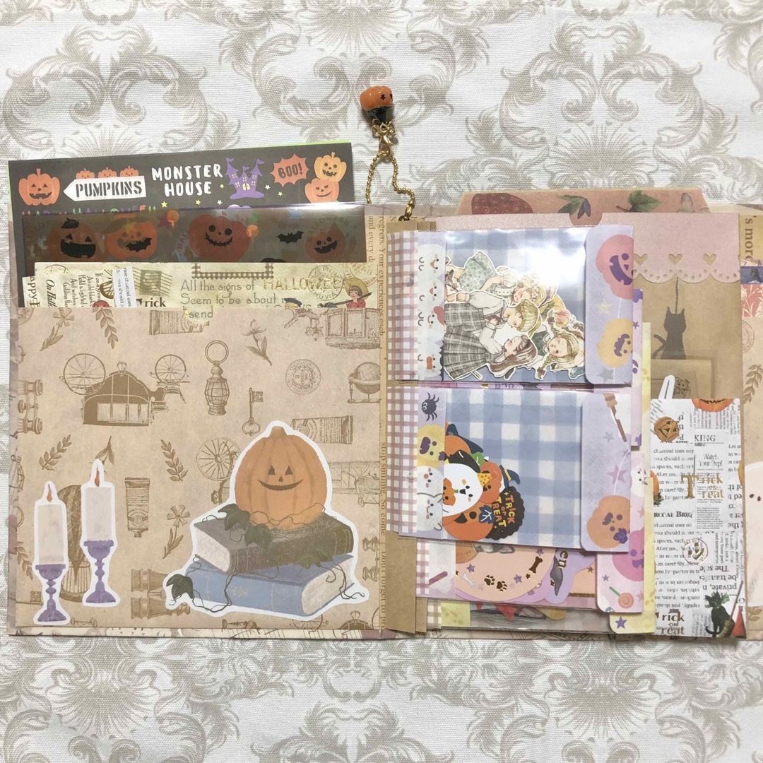 【ハロウィンお裾分けファイル】ハロウィン&秋ものお裾分け ハンドメイドの文具/ステーショナリー(その他)の商品写真