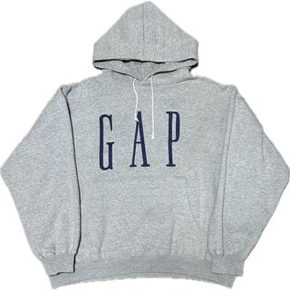 ギャップ(GAP)の90s オールド GAP パーカー グレー M フーディ ギャップ(パーカー)