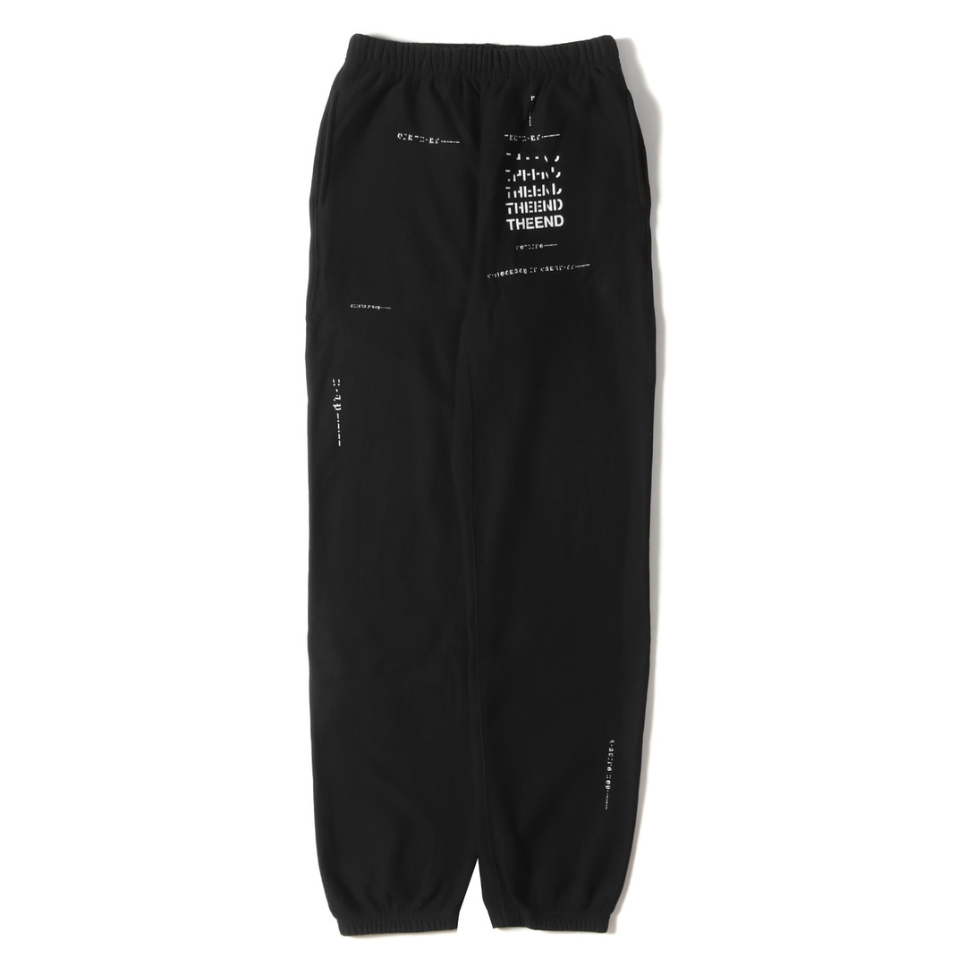 TAKAHIROMIYASHITA The Soloist. タカヒロミヤシタ ザ ソロイスト パンツ サイズ:48 21AW ロゴプリント スウェットパンツ geometric morse code jogger pant ブラック 黒 ボトムス ズボン 【メンズ】【美品】