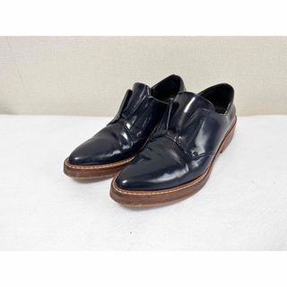 ザラ(ZARA)のZARA ローファー フラットシューズ ネイビー 24.5cm レディース(ローファー/革靴)