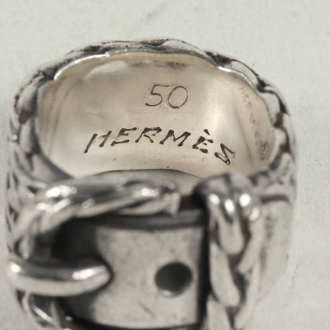 HERMES エルメス ディアンヌ シルバー リング / 指輪 ジュエリー ベルト シルバー 50 アクセサリー ブランド【メンズ】【中古】