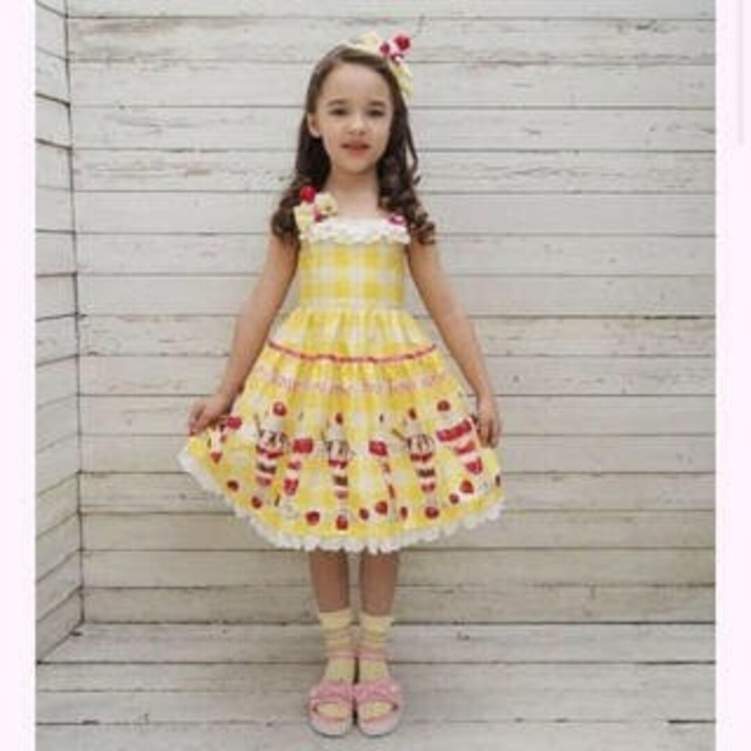 Shirley Temple(シャーリーテンプル)の新品シャーリーテンプル120 パフェサンドレス キッズ/ベビー/マタニティのキッズ服女の子用(90cm~)(ワンピース)の商品写真