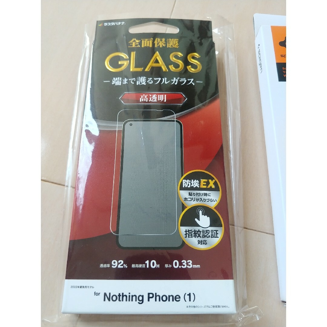 nothing phone1用ガラス GP3697NP1開封品とオマケのセット スマホ/家電/カメラのスマホアクセサリー(保護フィルム)の商品写真