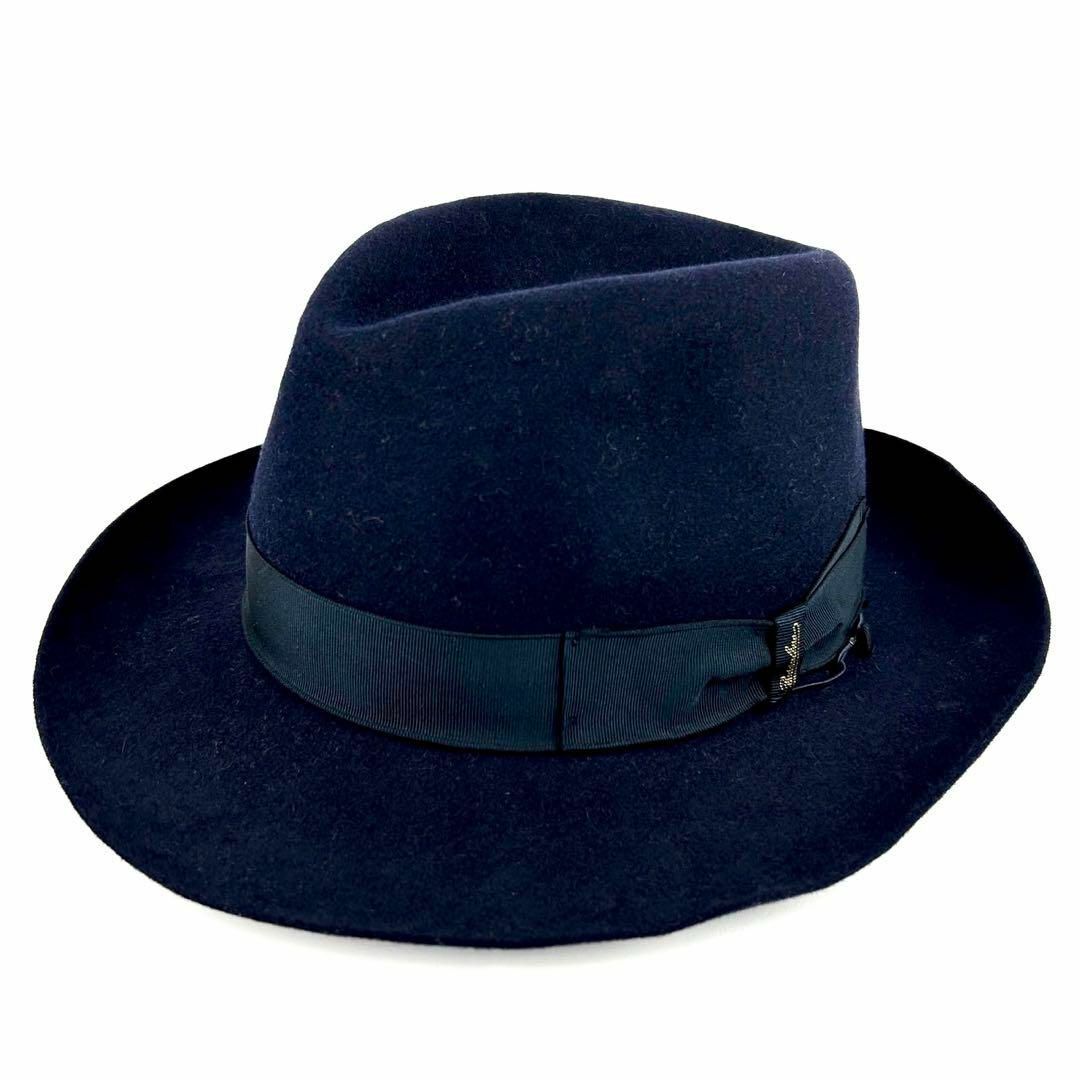 新品 Borsalino ボルサリーノ中折れハット 50グラミ フェルトハット-