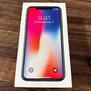 アイフォーン(iPhone)のApple アップル iPhoneX 256GB スペースグレイ MQC12J (スマートフォン本体)