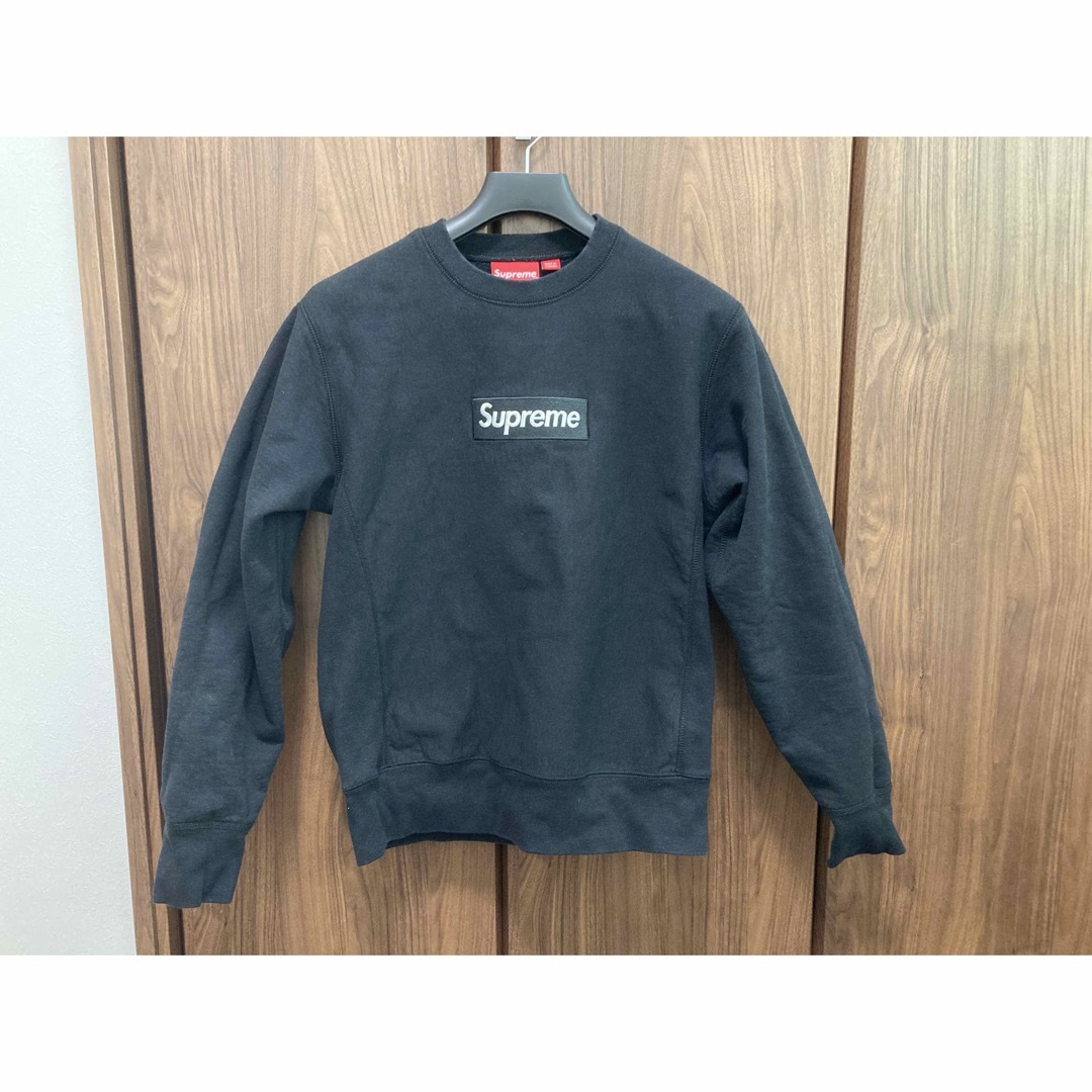 Supreme box logo crewneck navy 18aw L