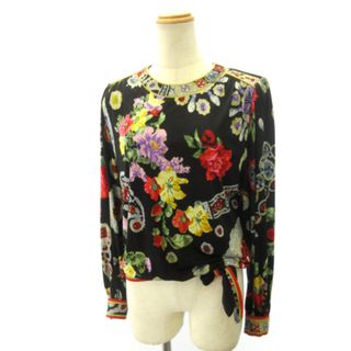 レオナール(LEONARD)のレオナール FASHION 花柄 ジュエリー柄 カットソー 黒 9 ■GY09(カットソー(長袖/七分))