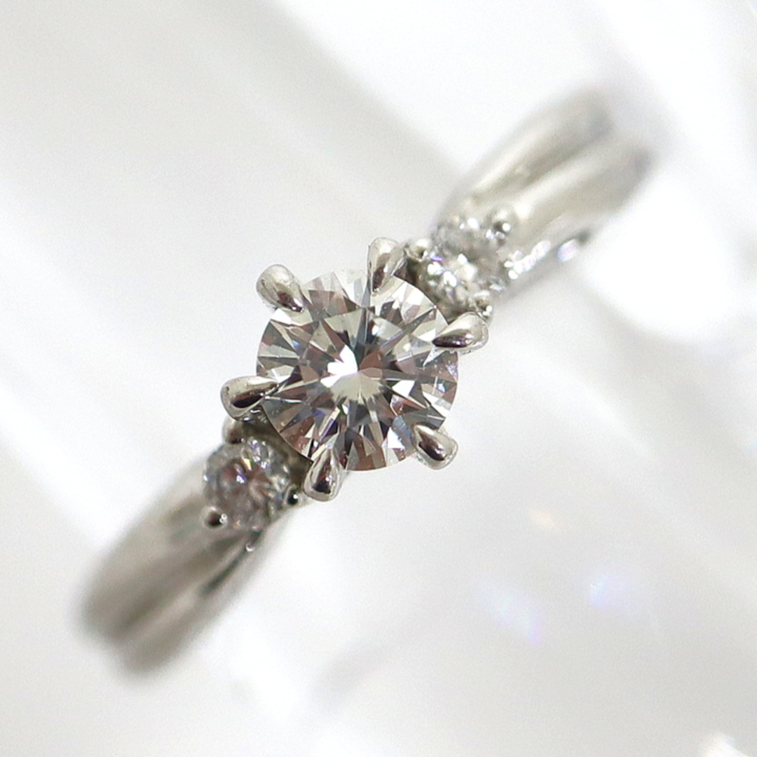 Jewelry】Pt900 ダイヤリング D0.322ct/D0.07ct 4.4g 9号/tm07572ar