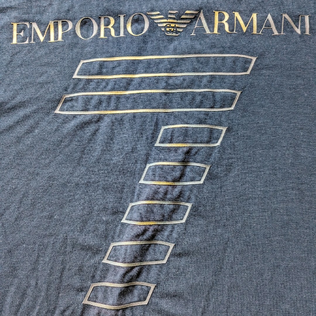 EMPORIO ARMANI EA7(エンポリオアルマーニイーエーセブン)のエンポリオアルマーニ　長袖Tシャツ　ワッペン　L EMPORIO ARMANI メンズのトップス(Tシャツ/カットソー(七分/長袖))の商品写真