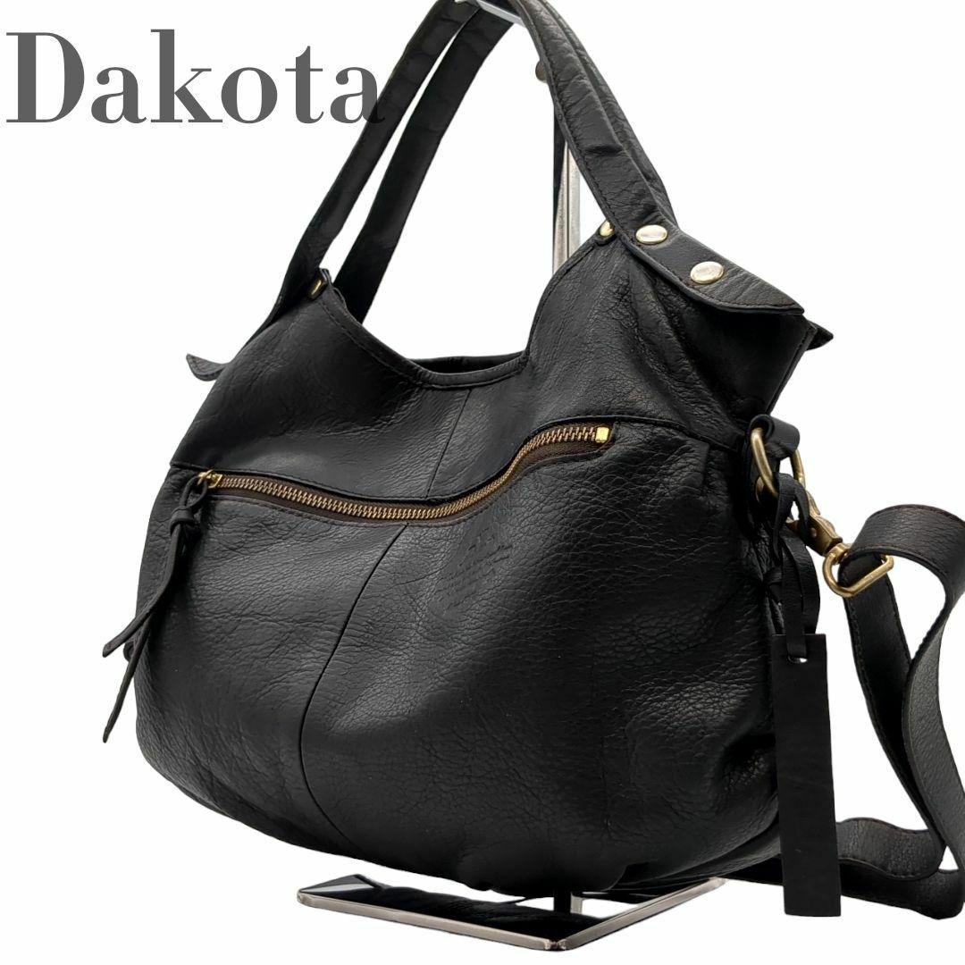 I56.Dakota ダコタ レザー 2way ショルダーバッグ ブラック