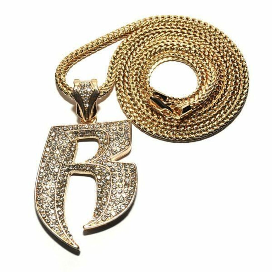 ゴールド ネックレス CZダイヤモンド マイアミ トップ　HIPHOPジュエリー メンズのアクセサリー(ネックレス)の商品写真