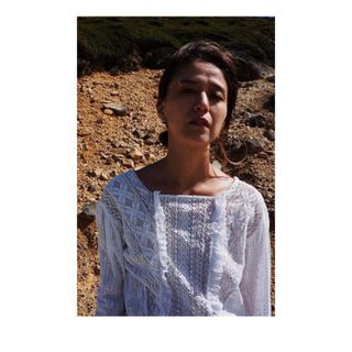 ファビアンルー(Fabiane Roux)のnowos lace blouse knit pants(シャツ/ブラウス(長袖/七分))