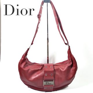 ディオール(Dior)の希少　ディオール　Dior レザー　バッグ　ハンドバッグ　レッド(ハンドバッグ)