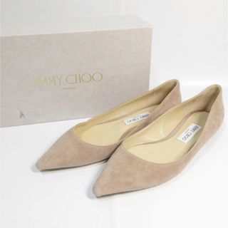 ジミーチュウ(JIMMY CHOO)の【極美品】ジミーチュウポインテッドトゥ  ピンクベージュ(ハイヒール/パンプス)