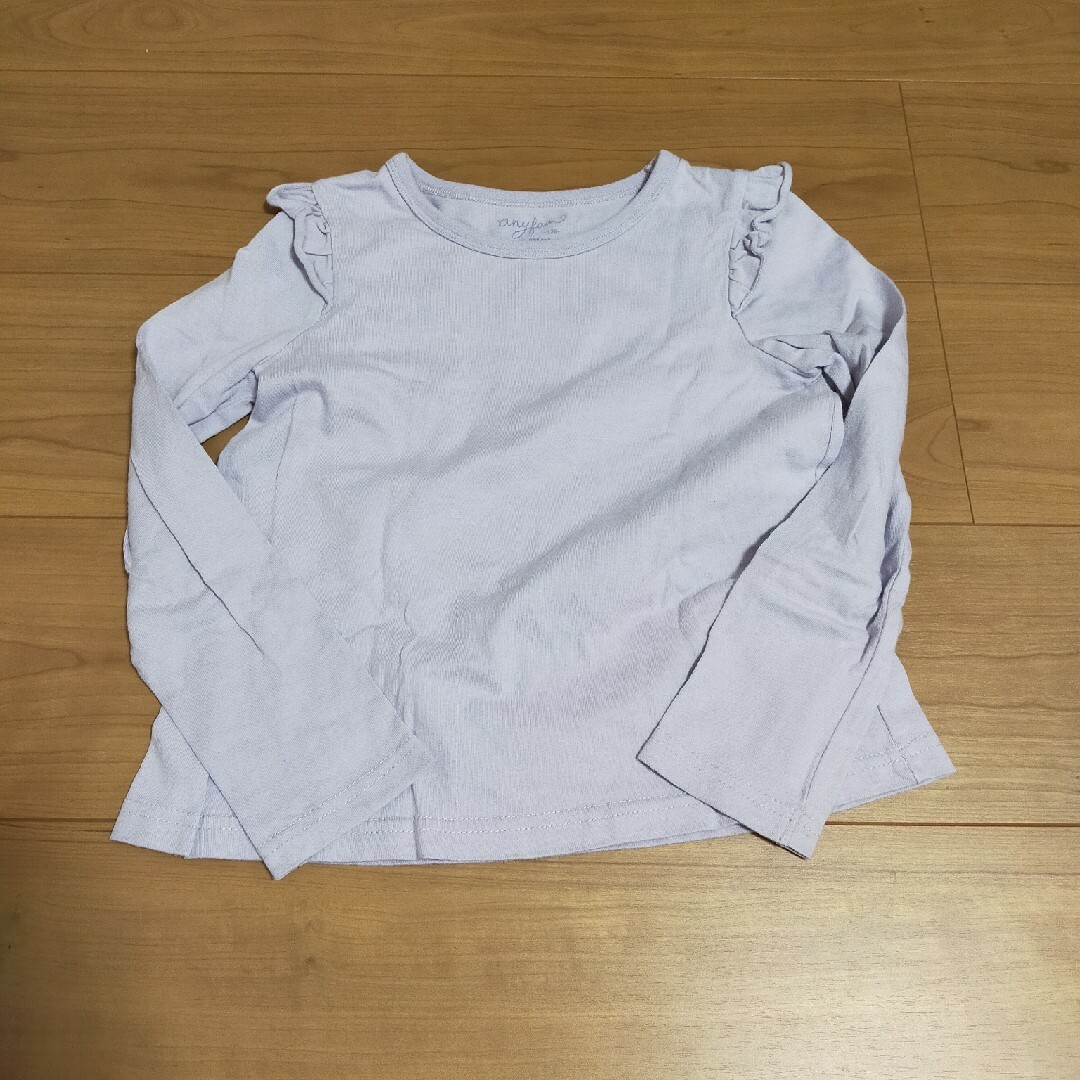 長袖　紫　２枚　120 キッズ/ベビー/マタニティのキッズ服女の子用(90cm~)(Tシャツ/カットソー)の商品写真