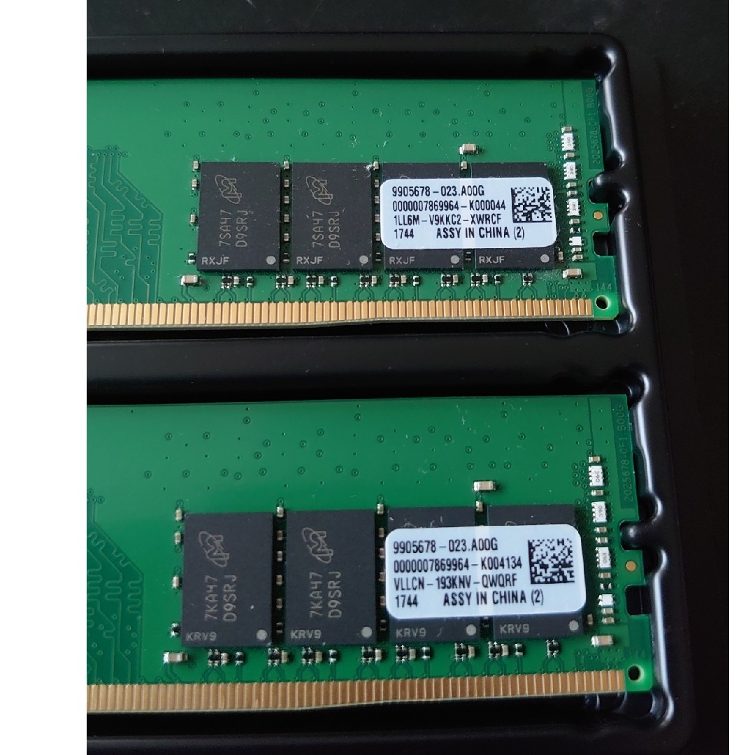 DDR4 SDRAM 8GB×2枚組  KVR21N15S8/8