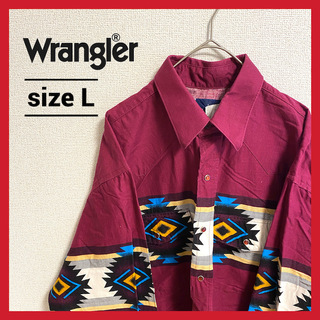 ラングラー(Wrangler)の90s 古着 ラングラー 長袖シャツ ゆるダボ オーバーサイズ L (シャツ)