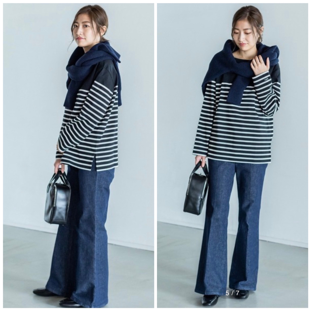 IENA(イエナ)のIENA A.P.C.別注 ボーダーカットソー レディースのトップス(カットソー(長袖/七分))の商品写真