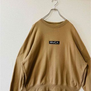 ルーカ(RVCA)のRVCA ルーカ ベージュ M スウェット パーカー 裏起毛 刺繍ロゴ(スウェット)