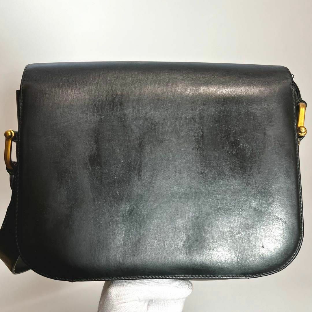 CELINE 馬車金具 ショルダーバッグ レザー オールドセリーヌ 希少品-