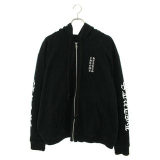 CHROME HEARTS ジップアップパーカー サーマル クロス ロゴ