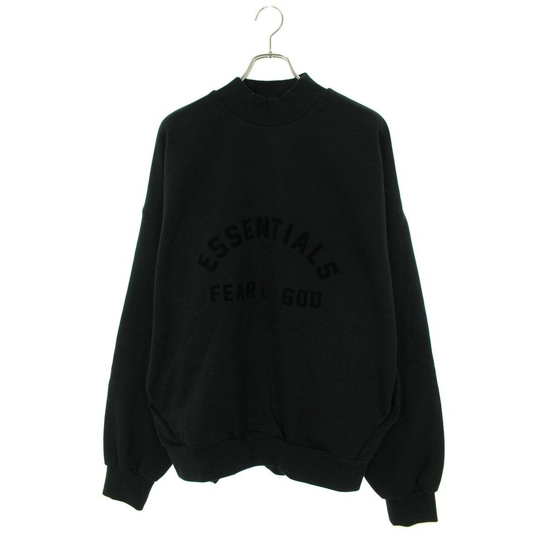 フォグ  ESSENTIALS Crewneck Jet Black フロントロゴスウェット メンズ L