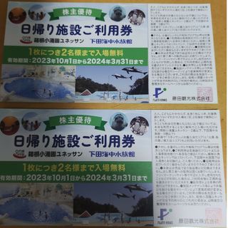 藤田観光株主優待券(日帰り施設ご利用券×2枚)(その他)