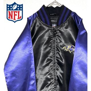 RAVENS スタジャン NFL 黒 紫 中綿ジャケット アウター ブルゾンの