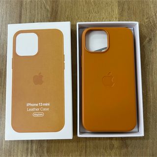 アイフォーン(iPhone)のiPhone13 Mini純正 レザーケースMagSafe対応ゴールデンブラウン(iPhoneケース)