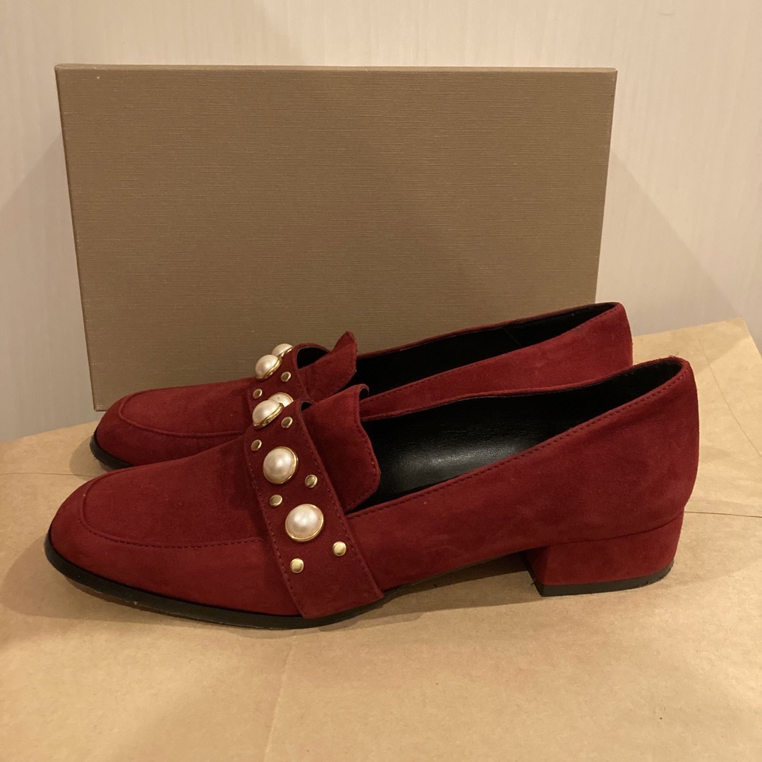 Bianca Di◆美品◆パール付きスウェードローファー size39 1