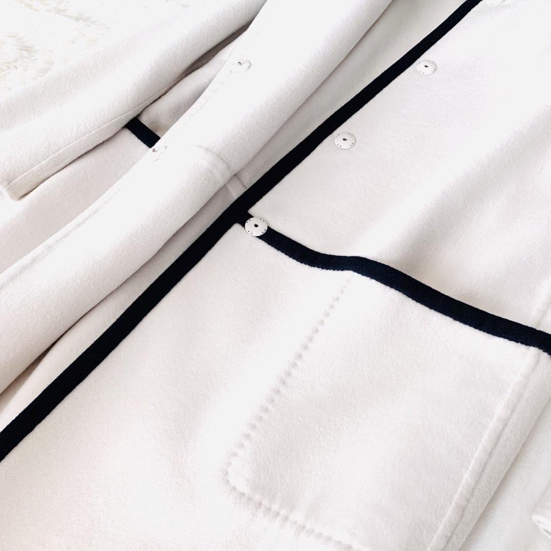 極綺麗‼️最高級 白タグ マックスマーラ クチートアマーノふんわり コート
