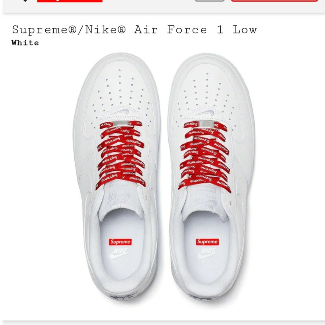 Supreme - NIKE×Supreme AIR FORCE 1 LOW WHITE 27cmの通販 by ソース ...