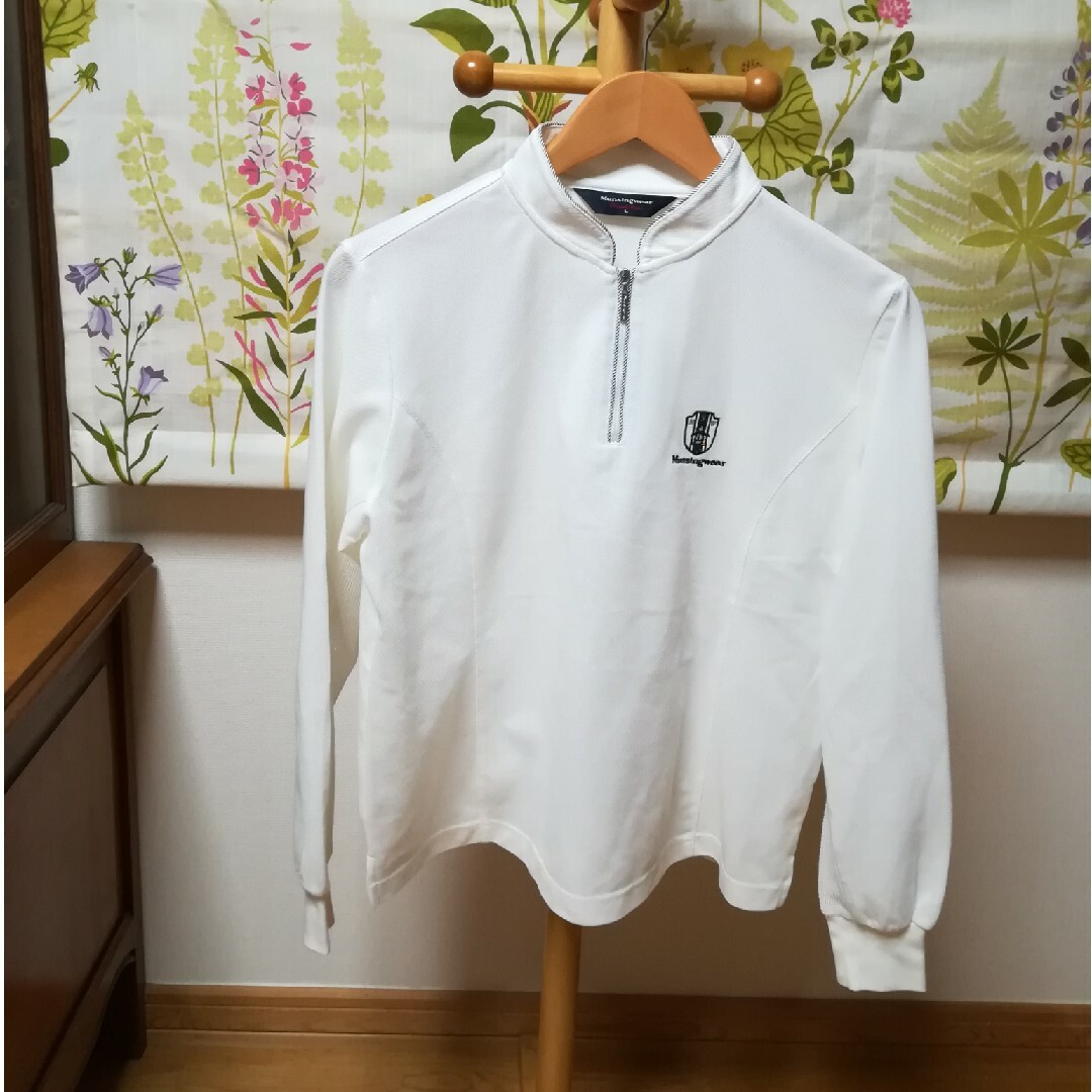Munsingwear - ✨マンシングウェア Munsingwear 白色長袖ジップアップ
