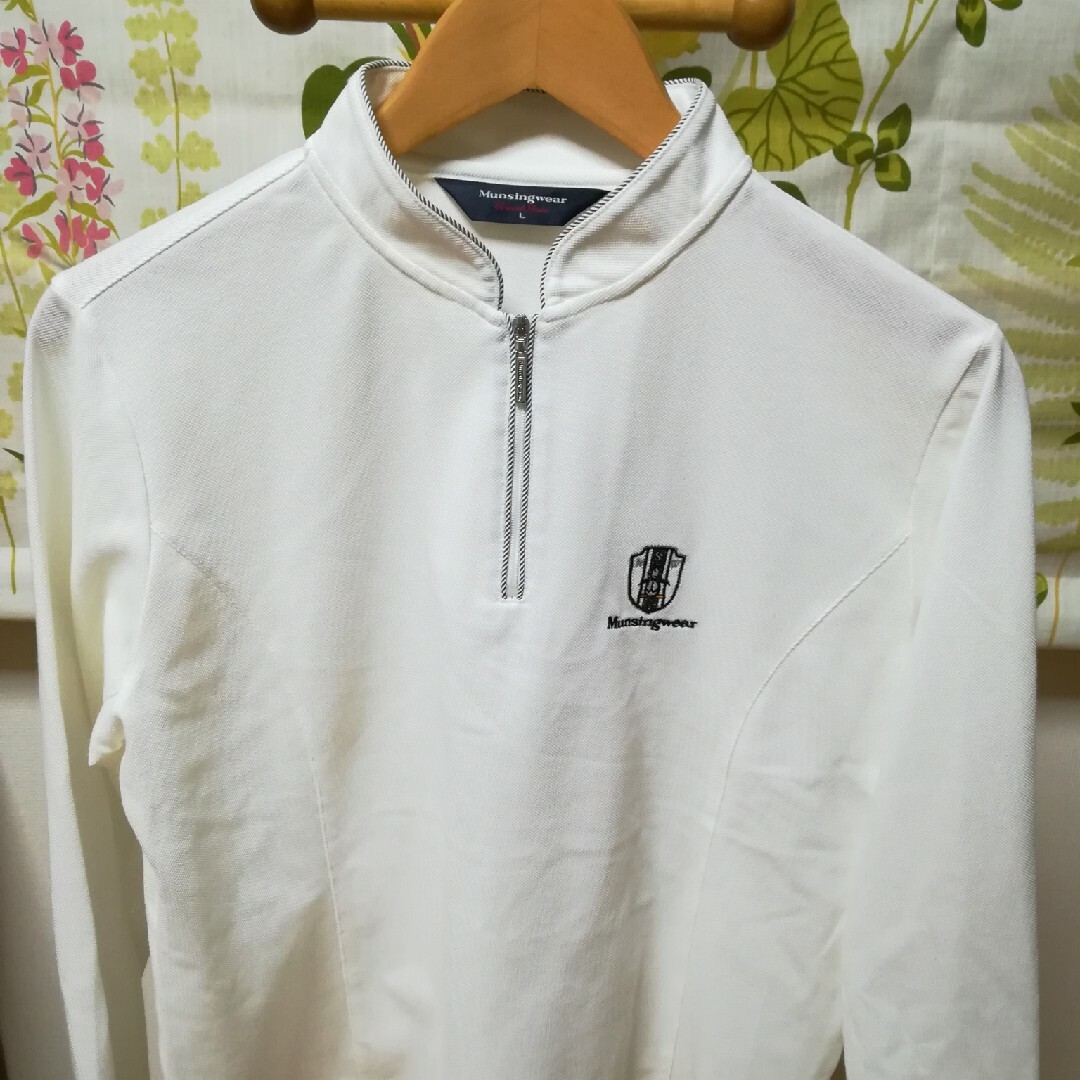 Munsingwear - ✨マンシングウェア Munsingwear 白色長袖ジップアップ