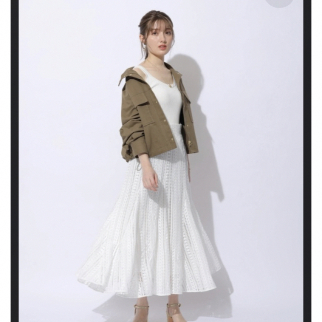 新品❣️ストライプレース マーメイドスカート