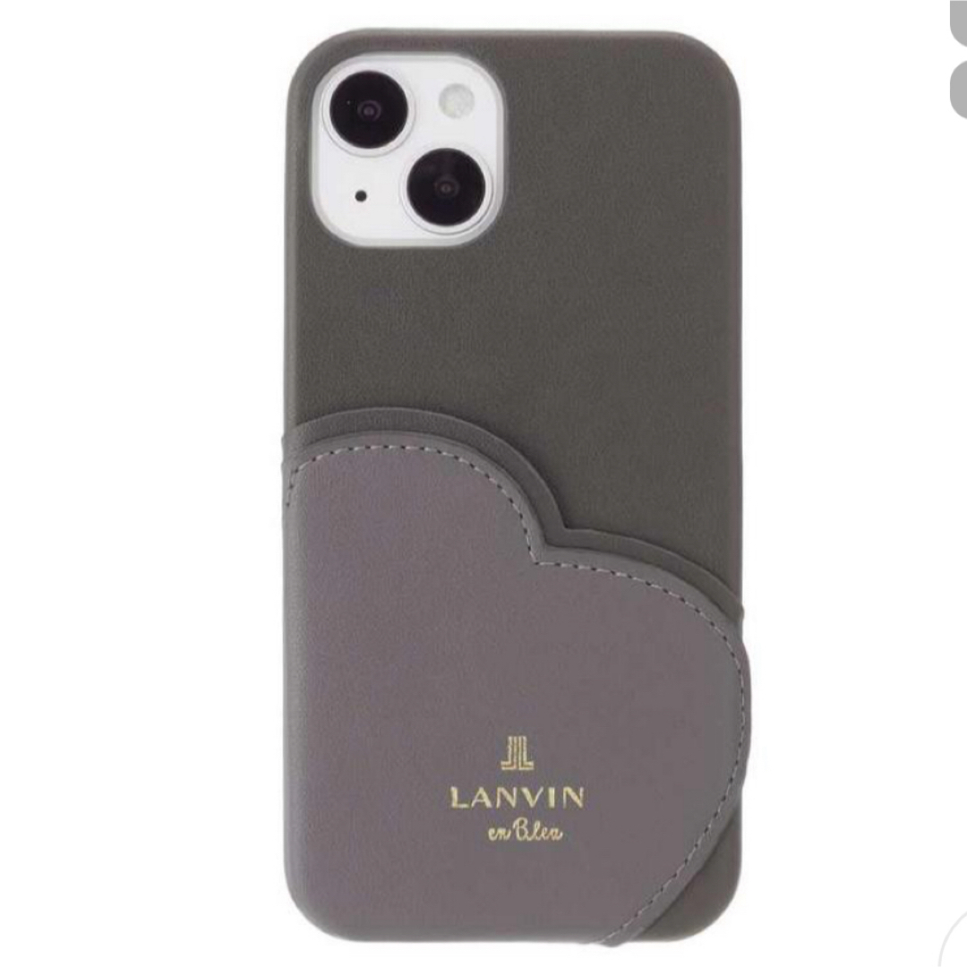 LANVIN en Bleu(ランバンオンブルー)のiPhone14ケース ランバン ハート 黒 LANVIN en Bleu スマホ/家電/カメラのスマホアクセサリー(iPhoneケース)の商品写真