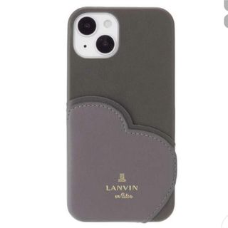 ランバンオンブルー(LANVIN en Bleu)のiPhone14ケース ランバン ハート 黒 LANVIN en Bleu(iPhoneケース)