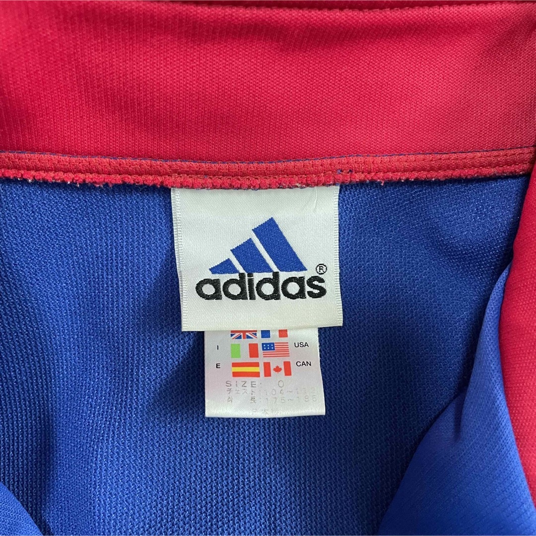 adidas(アディダス)のアディダス　ジャージ　デカロゴ　3本線　サイドライン　ハーフジップ　XL メンズのトップス(ジャージ)の商品写真