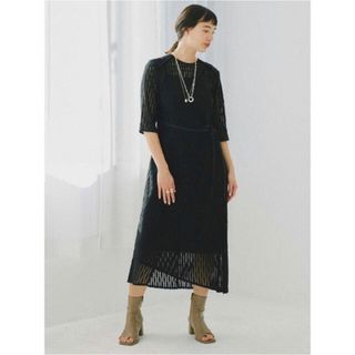 スタイリング(styling/)の完売 新品styling/ レースラップワンピース黒(ロングワンピース/マキシワンピース)