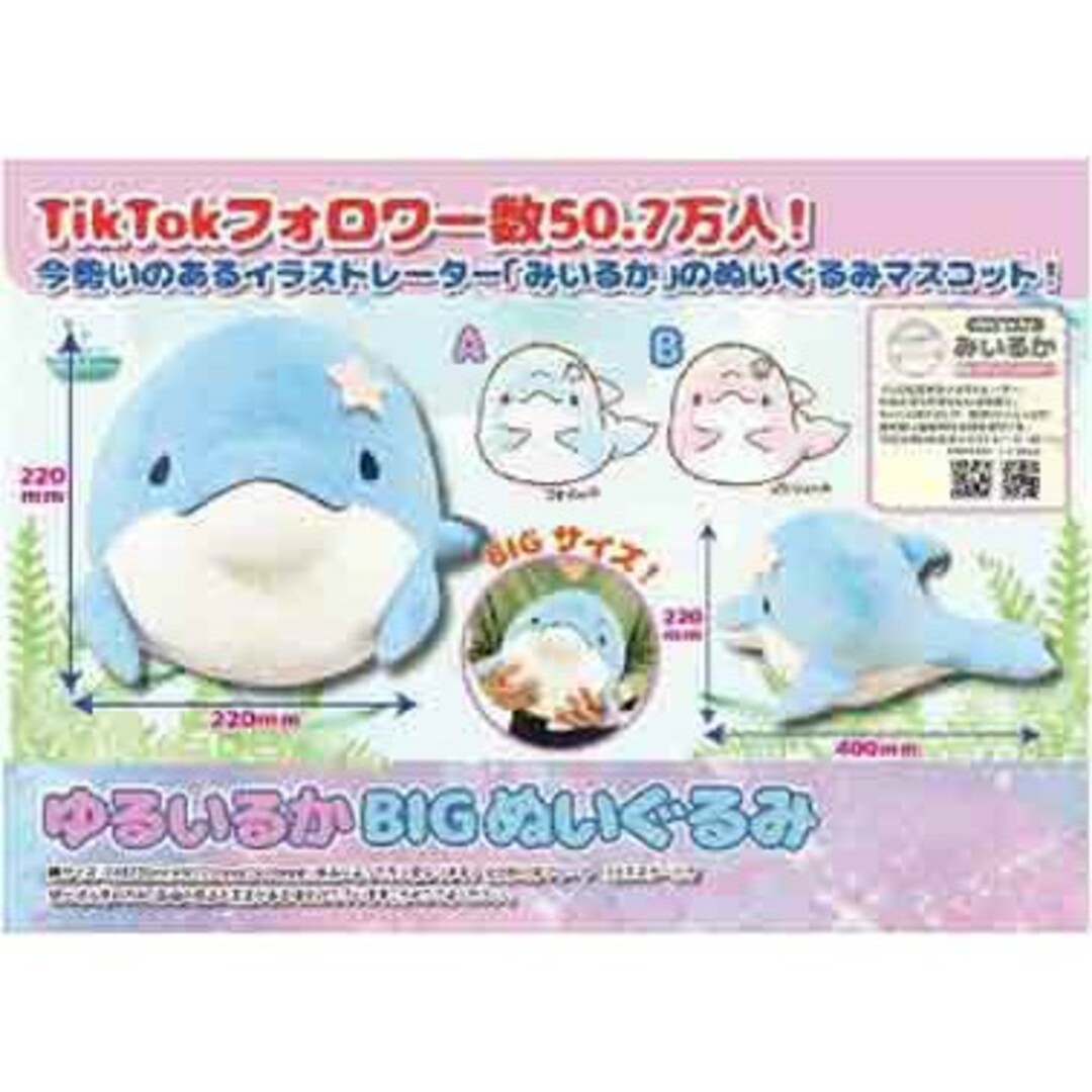 ゆるいるか BIGぬいぐるみ 3個セット-