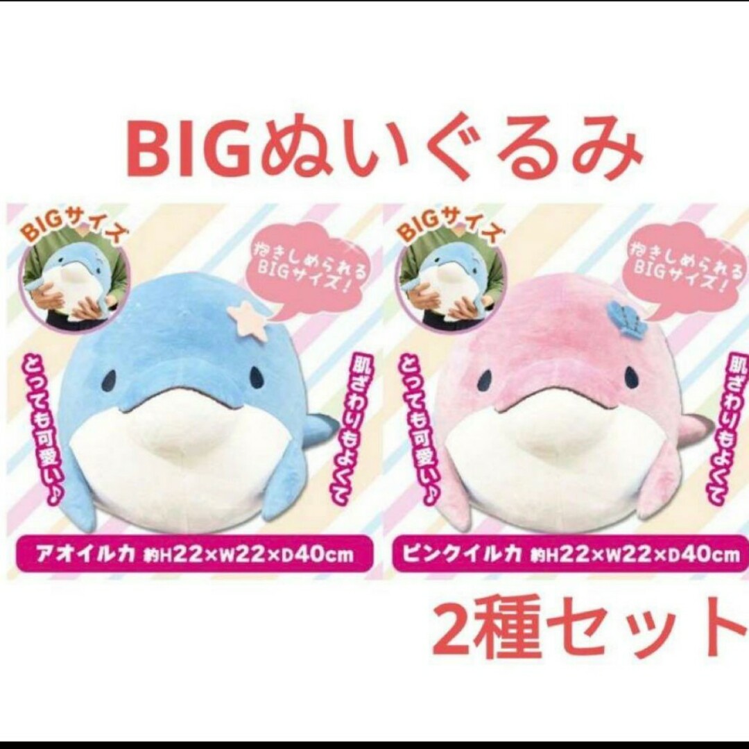 みいるか ゆるいるか BIGぬいぐるみ ピンクイルカ アオイルカの みいるか ゆるいるか BIGぬいぐるみ ピンクイルカ アオイルカの